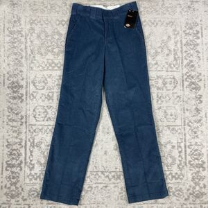 NEW Dickies Regular Fit Corduroy Pants Casual Blue Workwear Trousers Size 28x32
